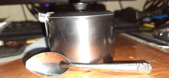 Açucareiro de Inox com Colher