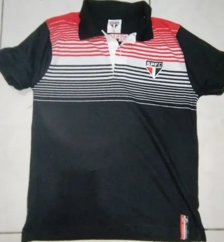 Camiseta Polo infantil Original do São Paulo FC - Tamanho M 3-9 anos