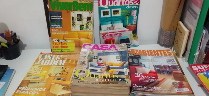 Revistas de decoração - Casa e Jardim, Quartos & Closets, Ambientes
