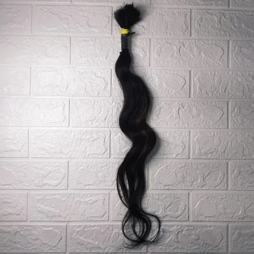 Cabelo Humano 65cm 10,00 Preto Leve Ond, Não Virgem