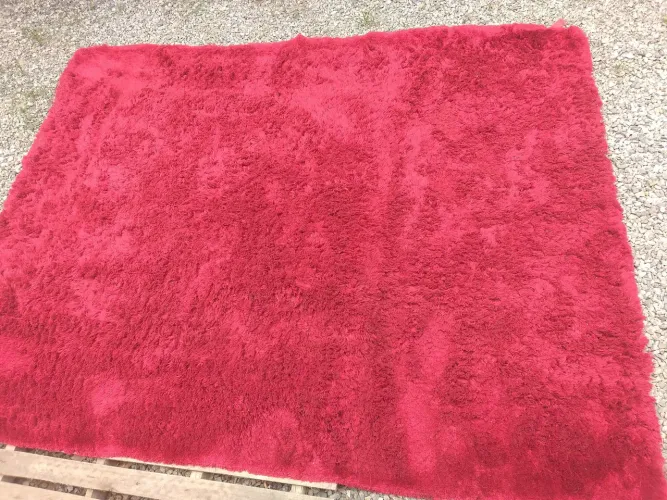 Tapete felpudo vermelho Fio de seda!