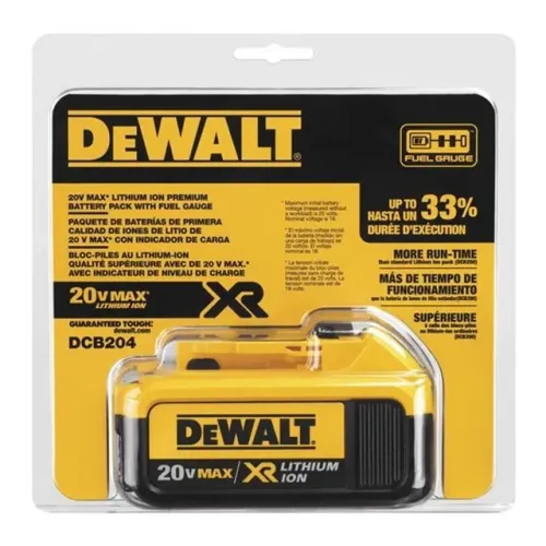Bateria Íon Lítion 20V XR 4.0AH DcB204 B3 Dewalt