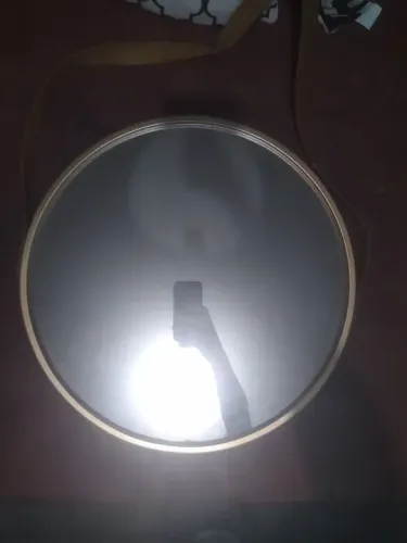 Espelho Redondo Moderno Dourado