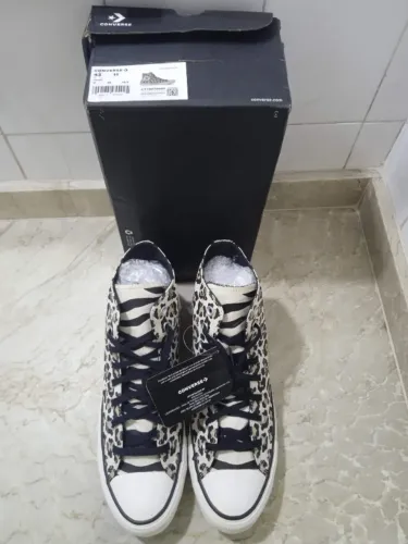 Tênis Unissex Converse Chuck Taylor All Star Hi Animal Print Onça Zebra Novo Original 43