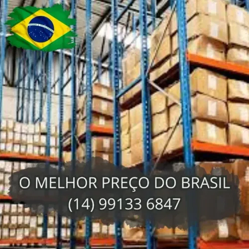 Mini porta palete estrutura de aço p/ comércio