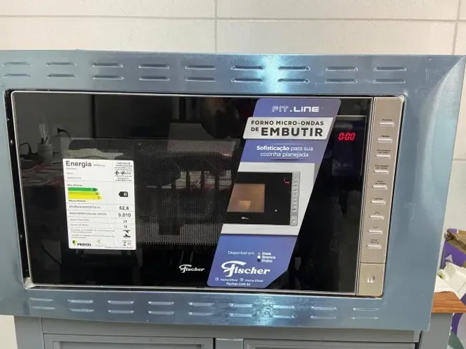 Micro-ondas de Embutir Fischer Fit Line 25 litros com função Descongelar