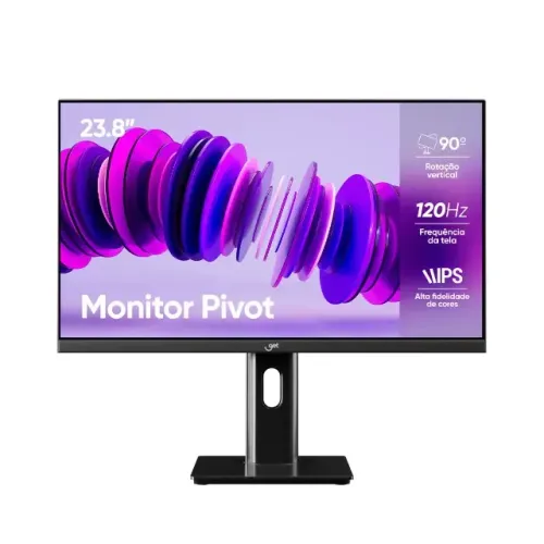 Monitor Rotativo IPS Get 23.8" Black Slim, Led, Full HD, 120Hz, 7ms, IPS - WZetta