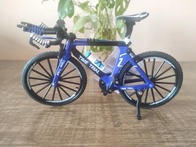 Miniatura de Bike Azul Speed Metal c/Pneus de Borracha- Muito Linda!
