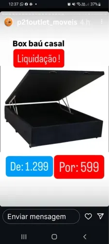 Base baú Casal - Preço imperdível. TEMOS LOJA FÍSICA!