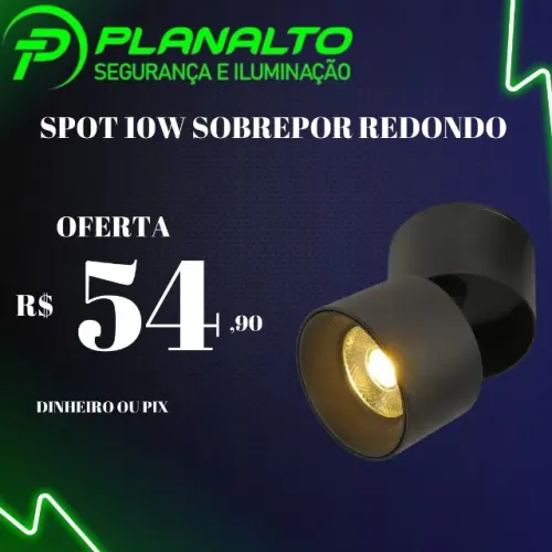 Spot de sobrepor redondo 10w