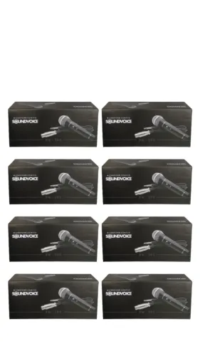 KIT C\ 4 MICROFONES PARA IGREJA - FESTA - SOM - MICROFONE SOUNDVOICE SM-100