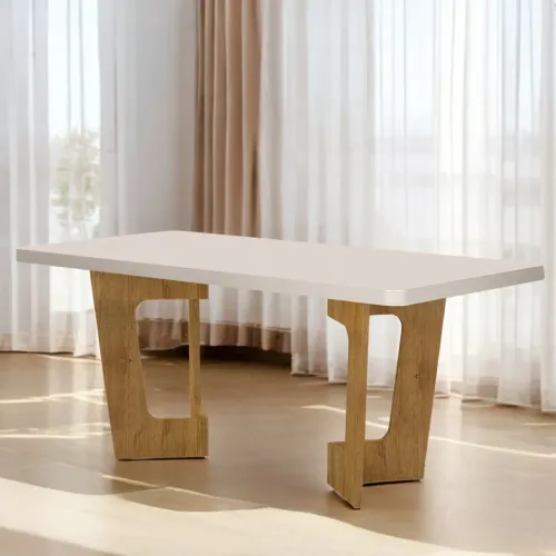Mesa Jantar Liza 120 (Tampo 40 mm) Cinamono/Off White tt765