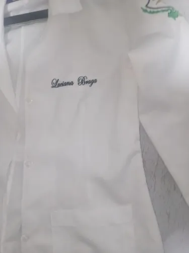 Jaleco branco novo tamanho p e m