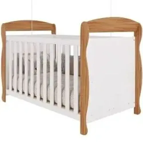Berço de Madeira com Design Clássico 3x1