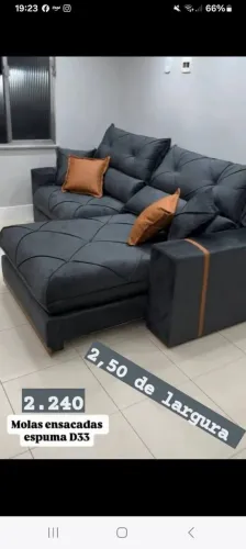 Sofá Retrátil l 2.50m Gran Belo - pague na entrega