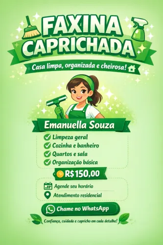 Trabalho com faxina e diária