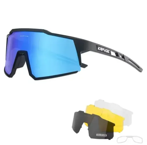 Óculos Ciclismo 4 Lentes, Com Uv400, Kapvoe.