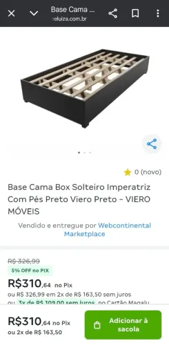[Doação] cama box solteiro monaco preto fosco