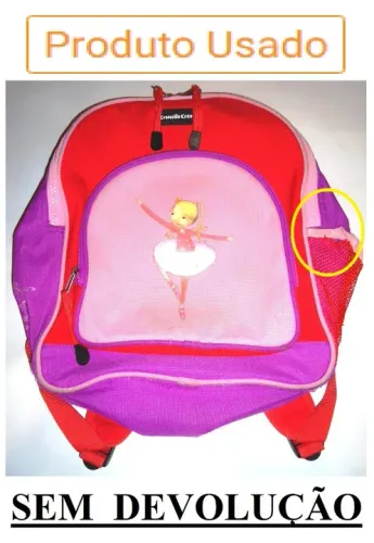 VOLTA ÀS AULAS! Mochila Rosa Bailarina Troco Celular Android iPhone Crocodile Crek Criança