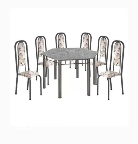 MESA SEXTAVADA 6 CADEIRAS NOVA