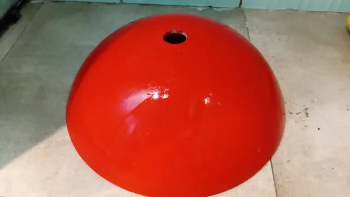Cuba de vidro temperado, vermelho vivo grande, 40cm