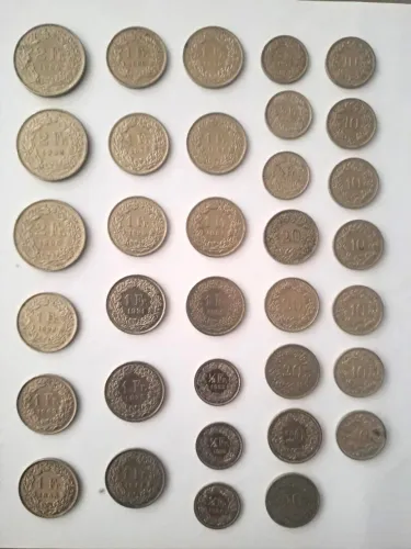 Moedas Suíça diversas