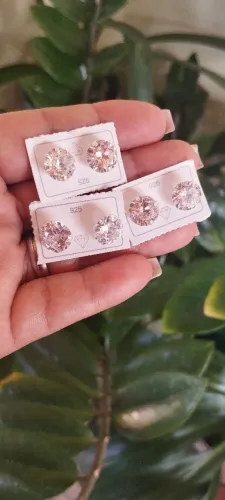 Brincos de prata unissex modelo ponto de luz 10mm