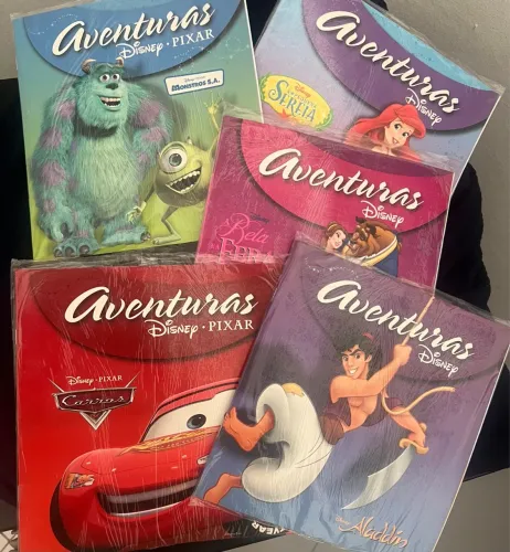 5 Livros Aventuras Disney Pixar Estorinhas infantis + ou - 10 meses a 6 anos