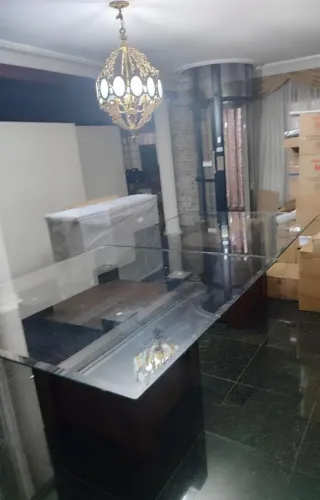 Duas Mesa de Jantar de Vidro German 