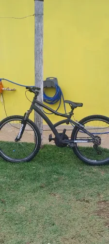 Bicicleta Caloi Andes Aro 24 - Preto Fosco com Suspensão Dianteira