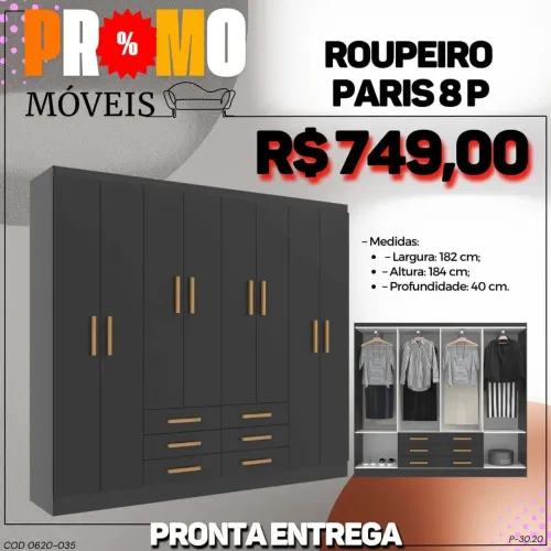 GUARDA ROUPA PARIS - DIRETO DE FÁBRICA