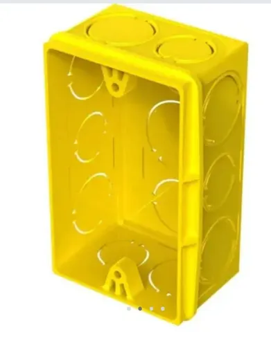 Caixinha Luz Plastica 4X2 Tigre Flex Amarela - Kit C/24