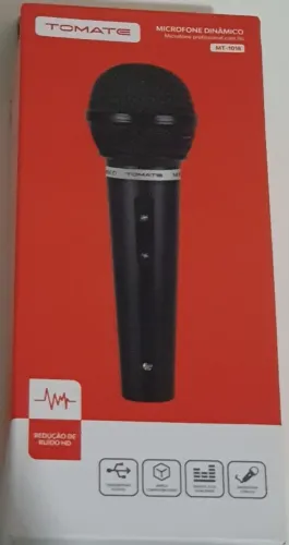 Microfone Dinâmico c/ fio MT-1018 - TOMATE
