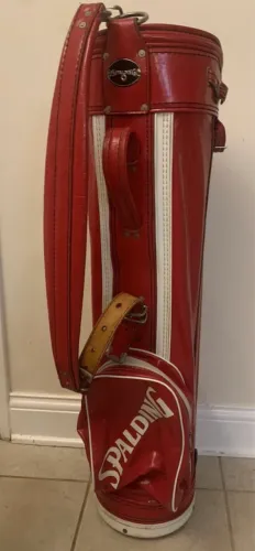 Saco de Golfe Antigo Vermelho ?Unico ?Vintage