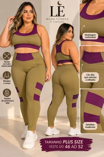 Conjunto de calça e crop