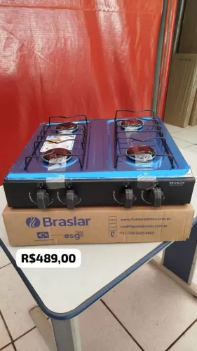 Fogão de bancada Bras Lar 4 bocas