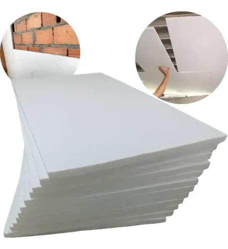 Placa De Isopor Eps Antichamas 100x50x1,5cm Termo Acústica Forro Teto Parede