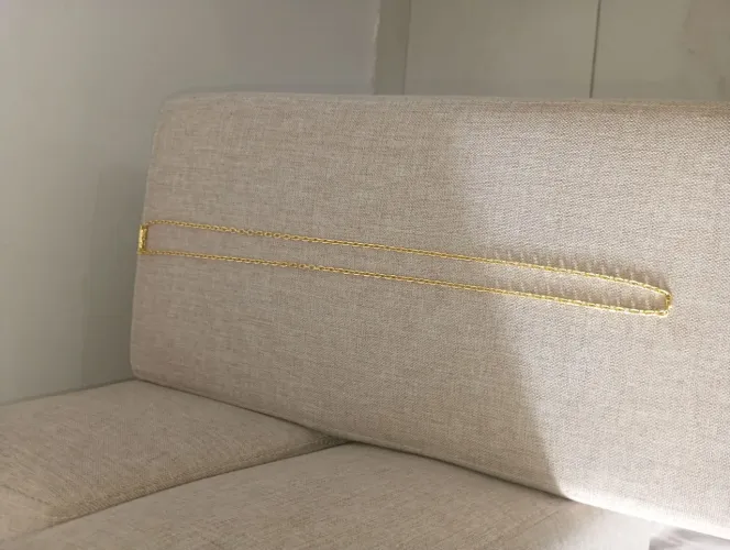 Cordão banhado a ouro 18k, 33cm