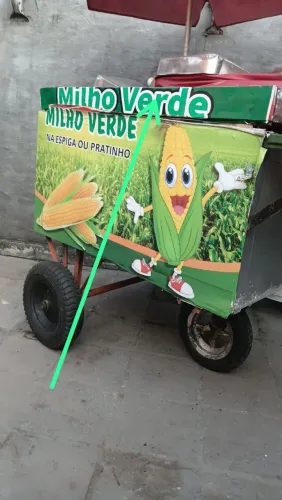 Cartinho para vendas de milho verde