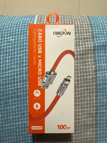 Cabo Micro USB Oberon Carregamento Rápido 5A (Novo na Caixa)
