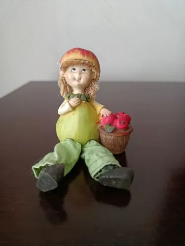 Figura Decorativa - Boneco Perna Mole Maçã Vermelha