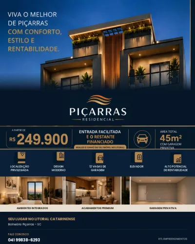 Apartamentos Studios em balneário Piçarras