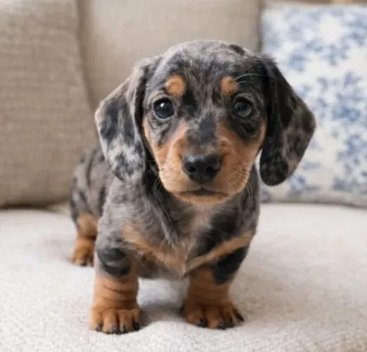 Basset Dachshund Alerquim Mofados de Olhos Claros. 