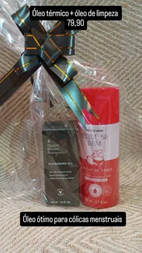 Kit óleo térmico + óleo de limpeza O boticário 