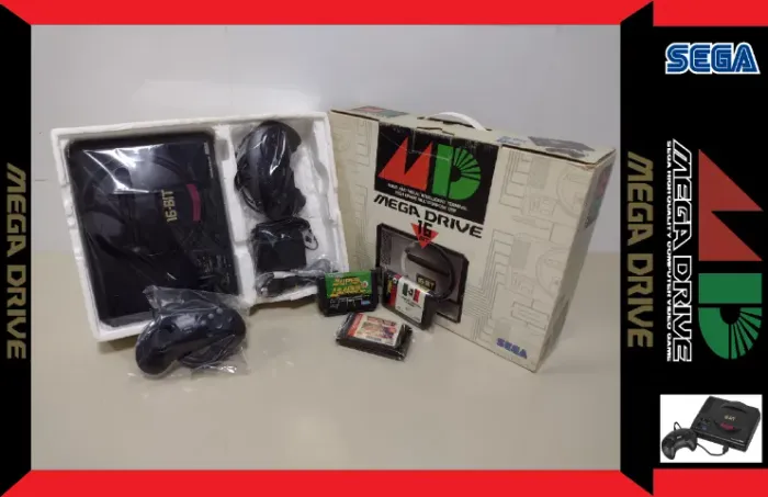 Console Sega Mega Drive Japonês Com 3 Jogos