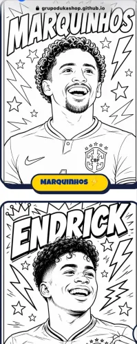 Álbum de colorir da seleção brasileira 