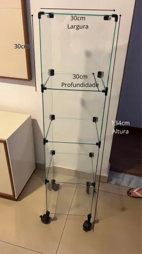 Prateleira de vidro desmontável Grande