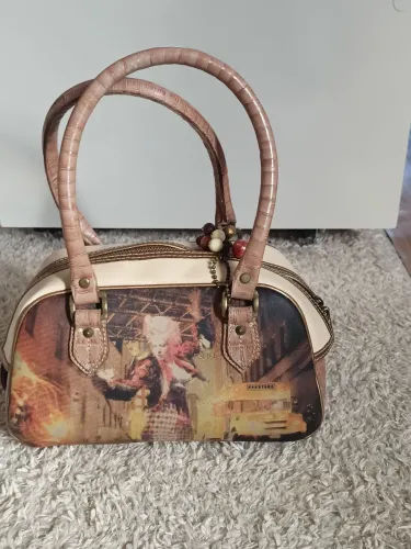 Bolsa Baú Vintage Paketage - Couro Legítimo com Estampa Exclusiva