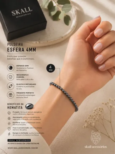 Pulseira Hematita