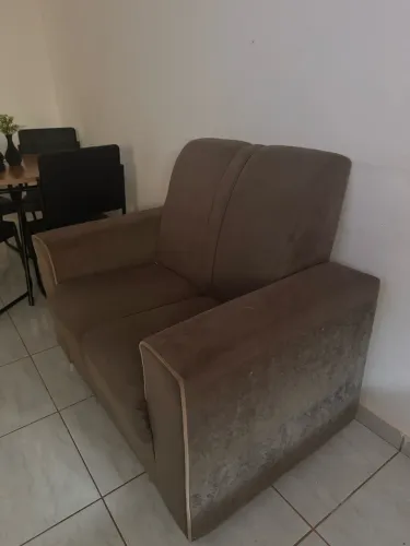 CONJUNTO DE SOFÁ CINZA (2 e 3 lugares)